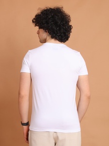 Camiseta Premium de media manga con cuello redondo para hombre, 100% algodón, básica, elástica, cómoda y versátil para ropa informal diaria - Product Image 6