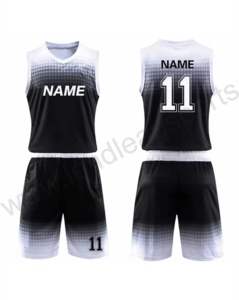 Uniforme de basket-ball entièrement sublimation personnalisé équipe de jeunes respirant sublimation logos uniformes de basket-ball meilleur extérieur - Product Image 4