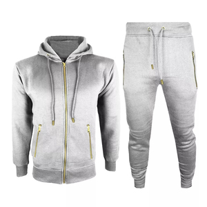 Nouveau Style hommes vierge fermeture éclair survêtements Slim Fit OEM posséder votre Logo survêtements entraînement de gymnastique et Jogging porter hommes survêtements - Product Image 4