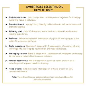 100% Pure Amber Rose Essential Oil Therapeutic Cosmetic Grade Nourishing Moisturizing Lightening Ingredients From Plant Extracts - Product Image 5