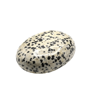 Piedra de Palma de jaspe dálmata al por mayor, piedra preciosa de cristal natural pulida para energía curativa, meditación, alivio del estrés, estilo amoroso - Product Image 1