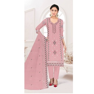 Trabajo de secuencia de 3mm con bordado pesado con traje Latkan Salwar para ocasiones especiales disponible a precio mayorista - Product Image 1