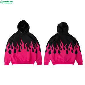 Sweat-shirts à capuche unisexe en coton épais 100% avec logo personnalisé, 500 GSM, grammage lourd, bas de coupe brut, imprimé, streetwear, molleton vierge, style français - Product Image 3