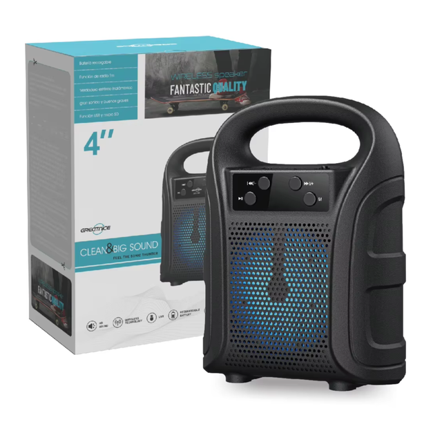 Brodu Party Speaker KTS Wireless Portable Outdoor Light Bt Speaker with TWS&FM&USB 4 Inch GTS-1386 Factory Price