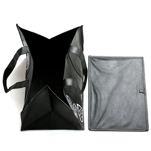 ถุงผ้าฝ้ายกระดาษขนาดใหญ่ปรับแต่งได้พร้อมซิปถุงช้อปปิ้งแบบธรรมดาที่ดีที่สุดในแบบของคุณ - Product Image 4