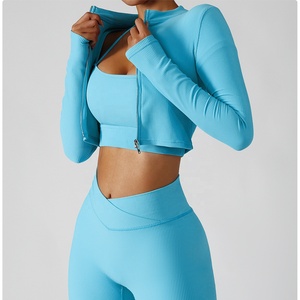 ชุดออกกำลังกายไร้รอยต่อสำหรับผู้หญิง ชุดกีฬา ชุดฟิตเนส ชุดโยคะ สปอร์ตบรา ชุดฟิตเนสโยคะ - Product Image 3