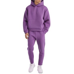 Trajes de chándal ajustados Unisex personalizados conjunto de Sudadera con capucha de gran tamaño de talla grande chándal para correr ropa de calle 100% algodón invierno 2026 - Product Image 3