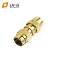Nouvelles extrémités de raccord de frein à air DFK D.O.T62RB CA360 en laiton à surface lisse, tête hexagonale usinée CNC, diamètre intérieur du tube 3/8 1/2 125 psi