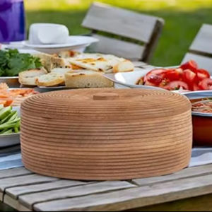 Élégant récipient en bois pour roti, structure durable, conçu pour une utilisation quotidienne dans la cuisine indienne, fabriqué à la main. - Product Image 4