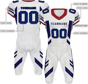 ชุดอเมริกันฟุตบอลคุณภาพสูง ผลิตโดย OEM ราคาโรงงาน ผลิตจากโพลีเอสเตอร์ 100% สำหรับขาย - Product Image 3