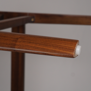 Banco de comedor de madera Tapicero de madera maciza de nogal Cuero vacuno italiano Estilo japonés Construcción robusta | BESIMI - Product Image 4