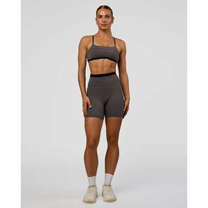 Shorts de Cintura Alta Liberate de 6 Pulgadas para Mujer con Bolsillos - Duskstone - Negro - Product Image 3