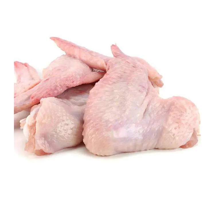 Asas de frango cru congeladas de melhor qualidade, processado branco, apenas para frango, as asas de junção média