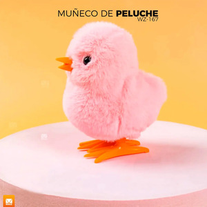 Jouet de poussin doux et coloré avec mécanisme à remonter pour enfants - Couleurs assorties - Product Image 2