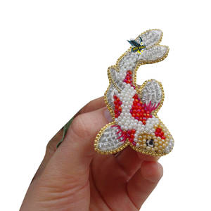 Latest Embroidered Beaded <b>Brooches</b> Custom Design Beaded <b>Brooches</b> Different Shapes Beaded <b>Brooches</b> - Product Image 3