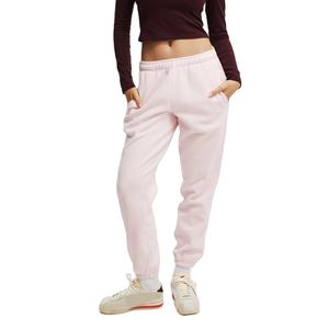 Custom Winter Women's Light <b>Pink</b> Fleece Sweatpants Solid Thick Jogger <b>Trousers</b> Sexy Fit Pockets Casual Workout Running Pant - Product Image 1