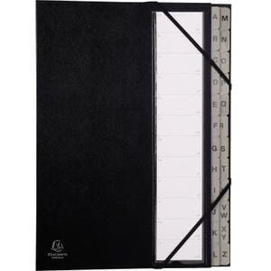 แฟ้มเอกสารเอ็กซาคอมต้า ออร์โดเนเตอร์ A4 225 กรัม/ตร.ม. ปกสีดำ ช่องสีเทา 24 ช่อง - Product Image 1