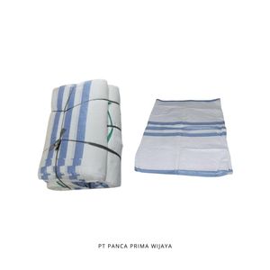 Bolsa de plástico Jumbo blanca Premium de alta calidad de 135x210cm, saco resistente con 3 líneas azules para embalaje Premium - Product Image 4