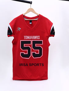 Ensemble de maillots et de pantalons de sport de football américain pour adultes, imprimés par sublimation personnalisée, 100% polyester, OEM, uniforme d'équipe, short - Product Image 6