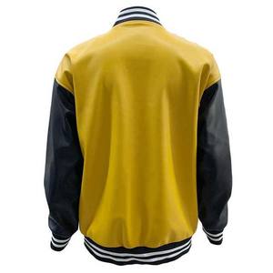 แจ็คเก็ตเบสบอลวาร์ซิตี้แบบกลับด้านได้ คอตั้งยาว ผ้าฝ้าย 100% สำหรับฤดูหนาว สไตล์แฟชั่นขายส่งแบบกำหนดเองได้ - Product Image 2