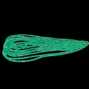 Perles Rondelle Lisse Opale Éthiopienne Verte 3-5mm Pierre Précieuse Welo Naturelle AAA Perles Lâches En Gros pour Bijoux Collier Bracelet - Product Image 3