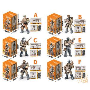 6in1 bán buôn 1/36 Mini wargame hành động con số quân đội người đàn ông đồ chơi người lính thu nhỏ nhựa mô hình kit súng và vũ khí accessaries cậu bé - Product Image 3