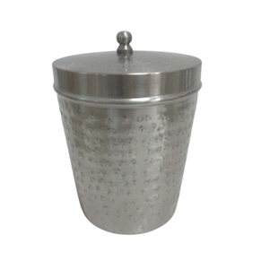 Boîte ronde en fer de haute qualité boîte de rangement d'ustensiles de cuisine avec couvercle vieux bidon en argent pour table à la main personnalisé en vrac - Product Image 2