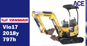 รถขุดขนาดเล็ก/รถตีนตะขาบ ยี่ห้อ Yanmar Vio17 สีเหลือง รุ่นปี 2023 มือสอง น้ำหนัก 1 ตัน เครื่องยนต์ 75 กิโลวัตต์ สำหรับงานก่อสร้างในฟาร์ม - Product Image 2