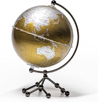 Globo de mapa del mundo metálico hecho a mano, personalizado, fácil de aprender, enseñanza de estudiantes, educativo