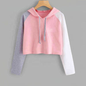 Nouveaux Sweats à Capuche Courts Personnalisés Grande Taille à Manches Longues Style Hip Hop pour Femmes, Streetwear OEM, Hauts Pulls à Capuche Courts Taille Haute - Product Image 2