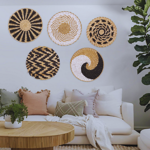 Decoración de pared tejida de algas marinas de primera calidad, tamaño personalizado, artesanía, dormitorio, diseño Art Deco, fabricante vietnamita, Color personalizado - Product Image 4