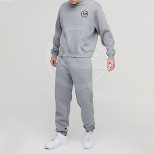 Survêtement en coton doux pour homme avec sweat à capuche baggy et pantalon ample à cordon de serrage Streetwear Baggy pour homme - Product Image 1