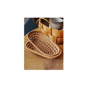 Bandeja de servicio de ratán hecha a mano para decoración del hogar de diseño único moderno o bandeja de caña o bambú a un precio razonable - Product Image 3