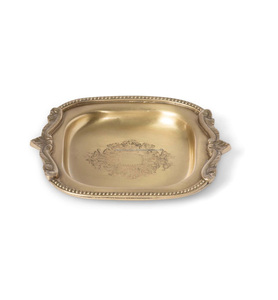 Modern Design Gold Brass Serving Tray Square High Quality <b>Matte</b> <b>Table</b> Top New Design Serving Direct Selling Low Price - Product Image 1