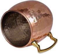 Venta al por Mayor de Tazas de Cobre Moscow Mule con Asa de Latón, Artículos de Regalo Corporativos para Fiestas, Vasos de Cerveza Metálicos para Bar