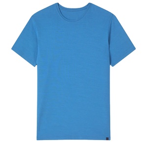 T-shirts bleu roi en jersey fin, t-shirts ajustés en tissu suédé de qualité supérieure - Product Image 1