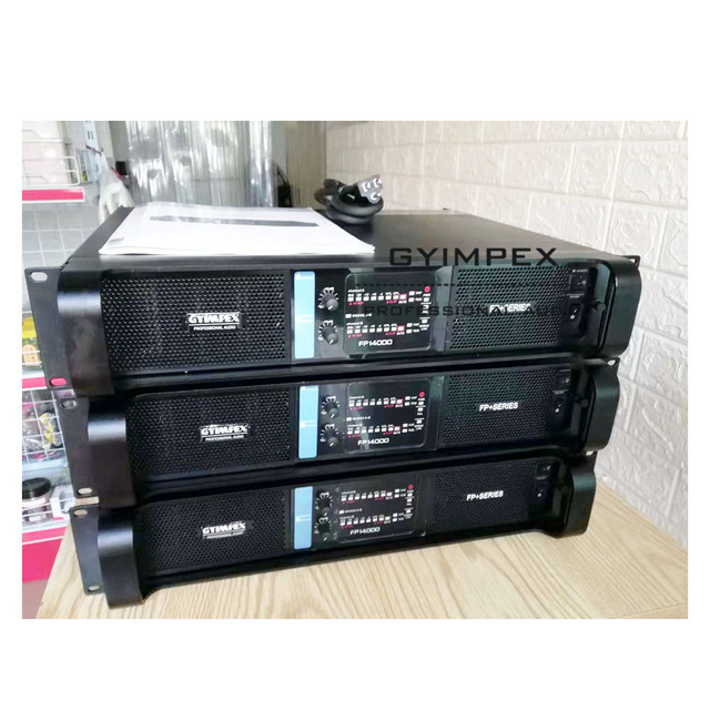 Professional FP Series FP14000 2 Channels 2U 8 Ohms Stereo 2*2400W GaN 80-296V 60hz Home Theater Systems Amplifier
