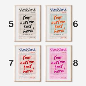 Póster de cheque de invitado personalizado SQ, póster de moda <span class=keywords><strong>Funky</strong></span>, carrito de Bar, lienzo impreso Retro, pintura, arte de pared - Product Image 6