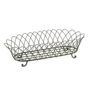 Panier suspendu pour balcon en fer, pot de fleurs en métal noir, parfait pour la décoration de balcon, prix de vente en gros - Product Image 4