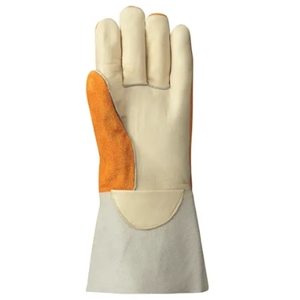 Gants de soudage en cuir de vache fendu résistant à la chaleur/gants de soudage noirs 2023/gants de soudage de sécurité BBQ rouge - Product Image 3