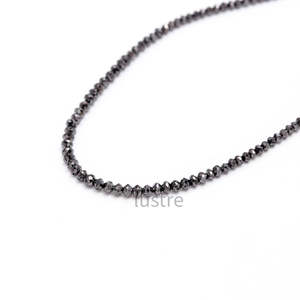 Perles de diamant noir naturel AAA+ 100% 2,6 3,5 mm Diamants scintillants en vrac pour cadeau de Noël et d'Halloween - Product Image 2