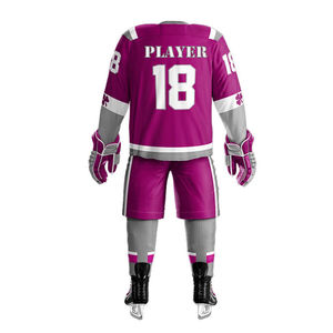 Prix de gros uniforme de hockey sur glace personnalisé avec logo vêtements de sports d'équipe uniforme de hockey sur glace de sublimation OEM de haute qualité - Product Image 6