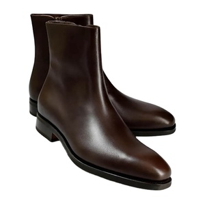 2026 New High-quality Genuine Leather Handmade <b>Men's</b> Chelsa Formal & Casual Business Wedding <b>Shoes</b> Large <b>Size</b> OEM Custom Service - Product Image 1