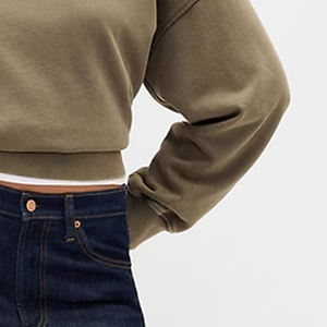 Sweat-shirt femme uni à manches longues, style minimaliste, avec logo personnalisé et épaules tombantes / Prix de gros pour les acheteurs en gros 2026 - Product Image 4