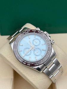 Montre chronographe mécanique automatique de luxe pour homme, mouvement Designer TI 4131, fond transparent, cadran bleu glace, design classique - Product Image 2