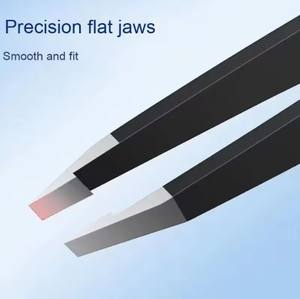 Pinzas para Pestañas de Marca Privada, Blancas, Negras y Beige, con Punta de Fibra, Logotipo Personalizado, Punta de Fibra para Extensión de Pestañas de Volumen - Product Image 5