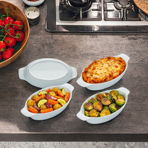 Ensemble de 4 <span class=keywords><strong>mini</strong></span> plats <span class=keywords><strong>à</strong></span> <span class=keywords><strong>gratin</strong></span> ovales en céramique Heartland Home, finition polie, résistants au four, petits plats individuels pour <span class=keywords><strong>gratin</strong></span> - Product Image 2