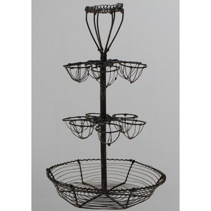 Support à œufs en fer forgé vintage, design filaire, durable, finition noire, personnalisé pour la décoration de la cuisine et de la table à manger - Product Image 5