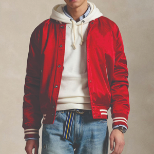 Veste universitaire en satin pour homme, haute qualité, légère, décontractée, confortable, douce, en soie pour l'hiver, avec boutons décoratifs, veste universitaire pour homme - Product Image 5