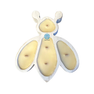 Ideal para regalar o adornar su propio espacio interior Cuenco de madera Vela Cuenco de madera en forma de abeja Vela perfumada Hecho en Vietnam - Product Image 1